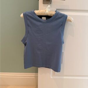Athleta Blue Sleeveless Ribbed Top NWT Sz M